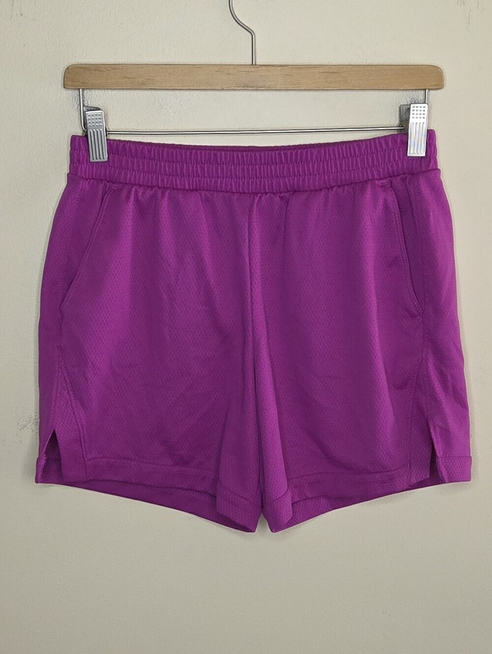 Athletic Works Magenta Pink Mesh Pull-on Shorts Girls Size XL 14-16 Summer Basic